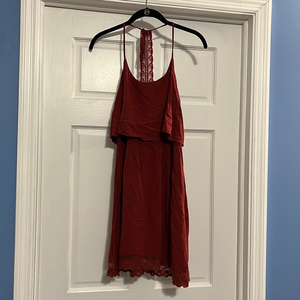 Garage women’s medium red racer back dress summer beach sundress